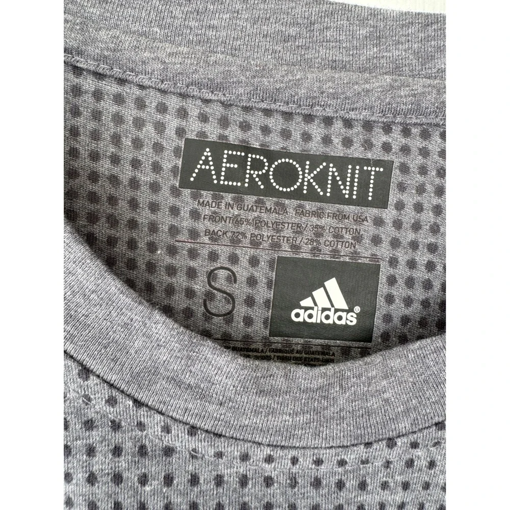 Adidas Aeroknit Long Sleeve Shirt Men's Size Small Gray Athletic Performance Top